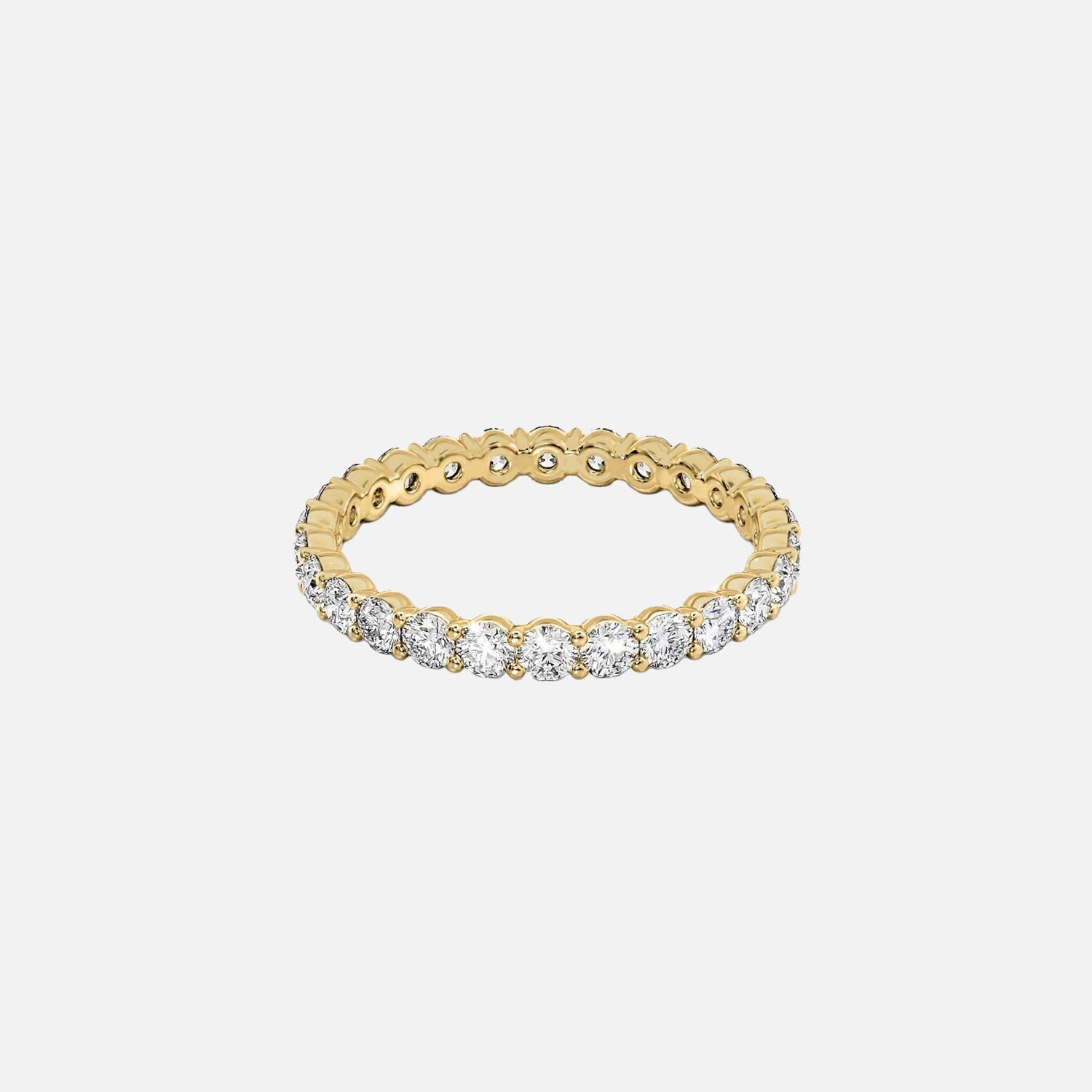 Round Eternity Ring 14k Yellow Gold 1 2 001