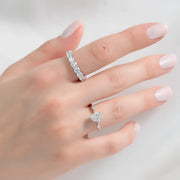  Round Eternity Ring 18k White Gold 3 5 002