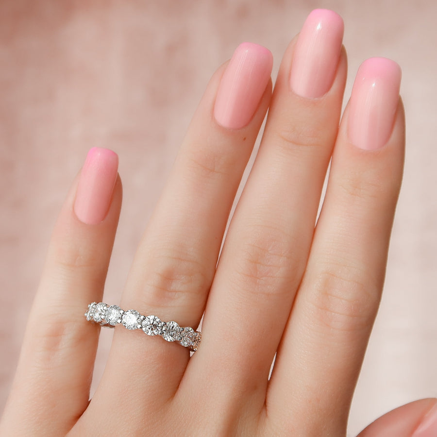  Round Eternity Ring 18k White Gold 4 5 002