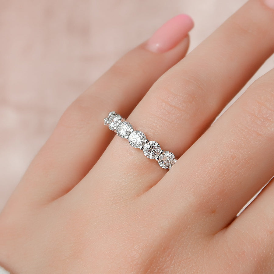  Round Eternity Ring 18k White Gold 4 5 003