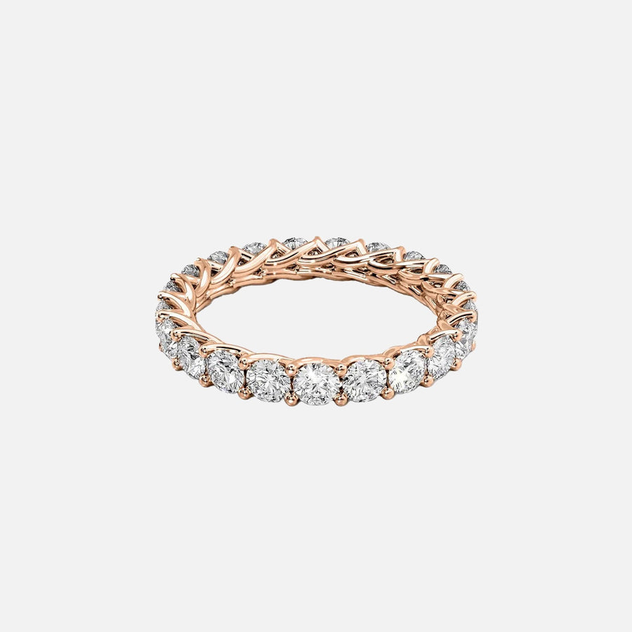  Round Trellis Eternity Ring 14k Rose Gold 2 0 001