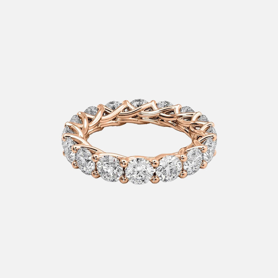  Round Trellis Eternity Ring 14k Rose Gold 4 5 001