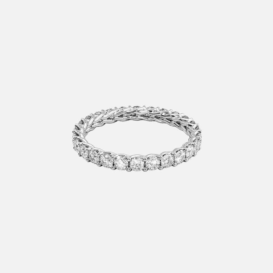  Round Trellis Eternity Ring 14k White Gold 1 5 001