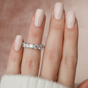  Round Trellis Eternity Ring 14k White Gold 4 5 002