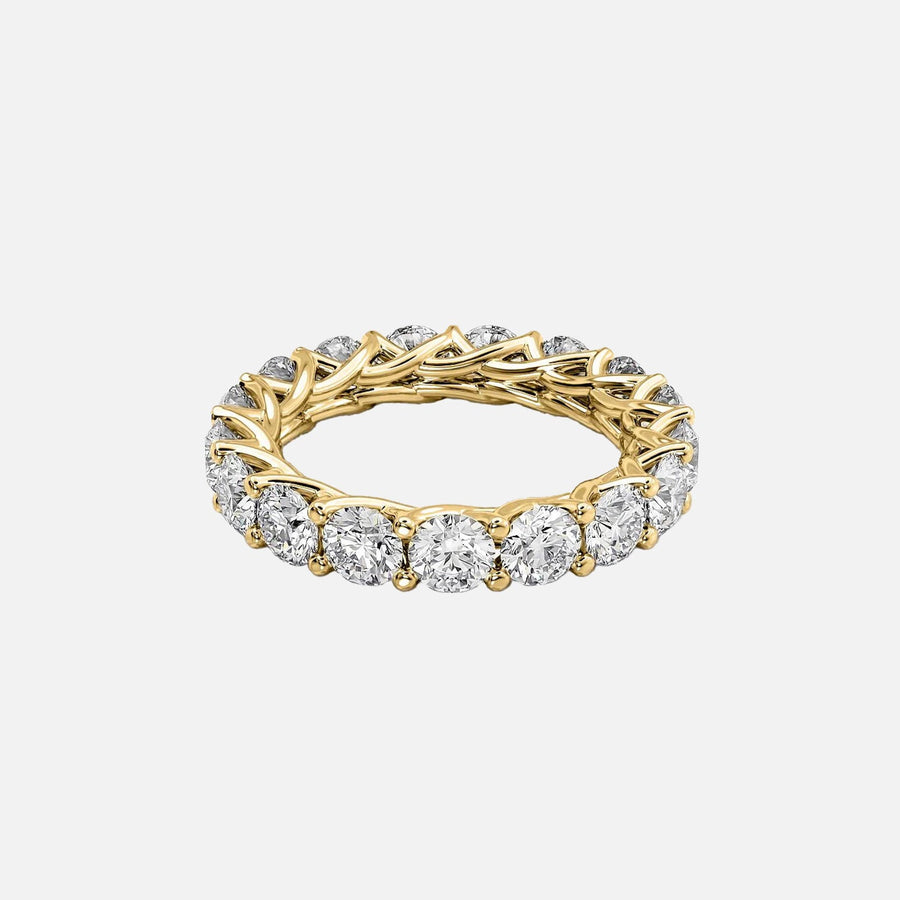  Round Trellis Eternity Ring 14k Yellow Gold 4 0 001
