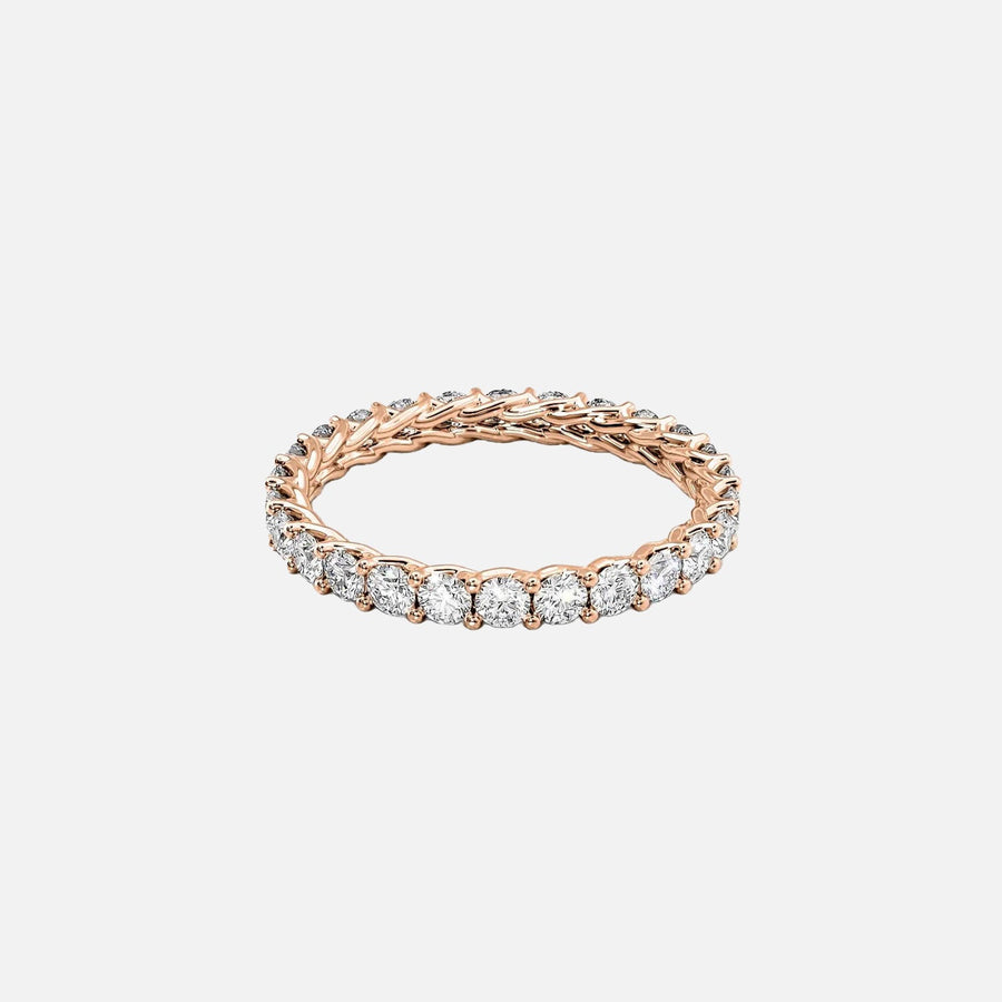  Round Trellis Eternity Ring 18k Rose Gold 1 5 001