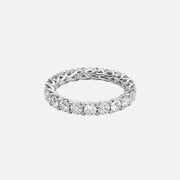  Round Trellis Eternity Ring 18k White Gold 2 0 001
