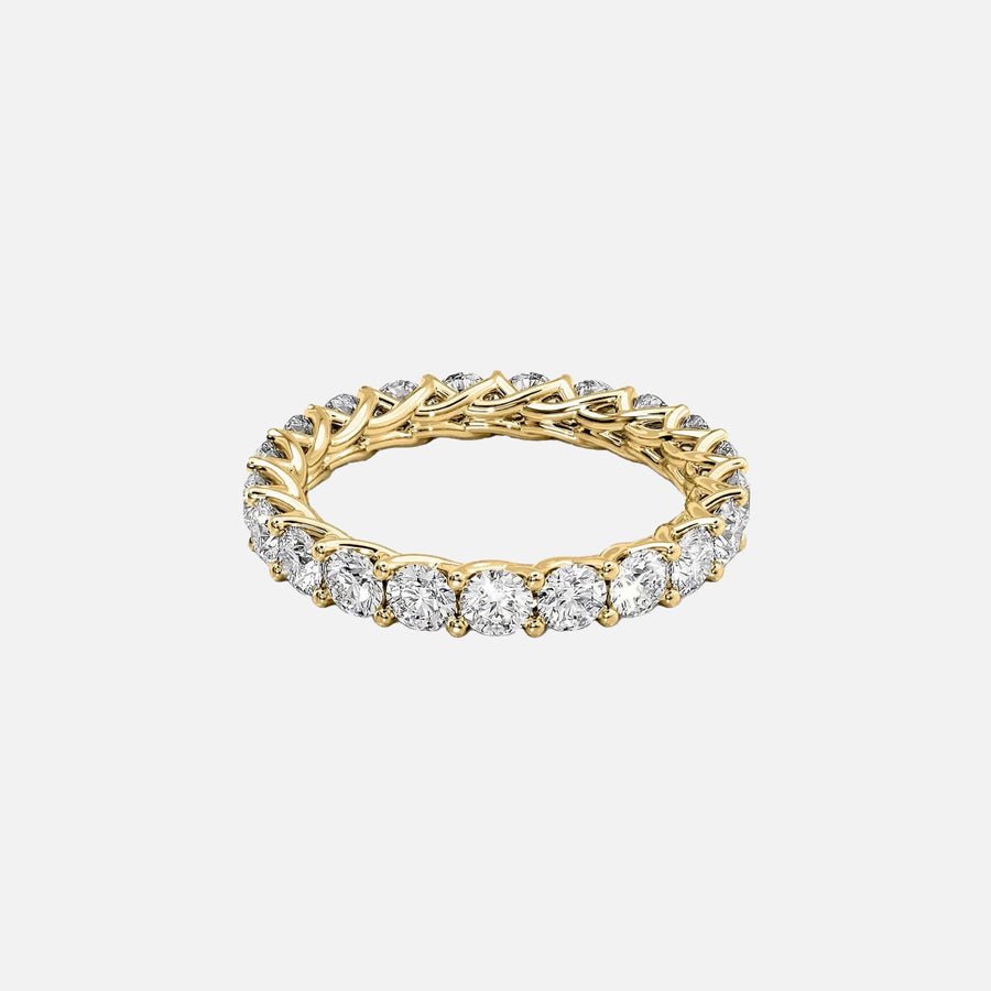  Round Trellis Eternity Ring 18k Yellow Gold 2 0 001