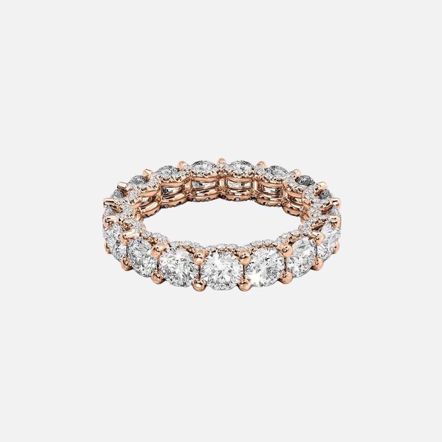  Round U Pave Prong Eternity Ring 14k Rose Gold 4 3 001