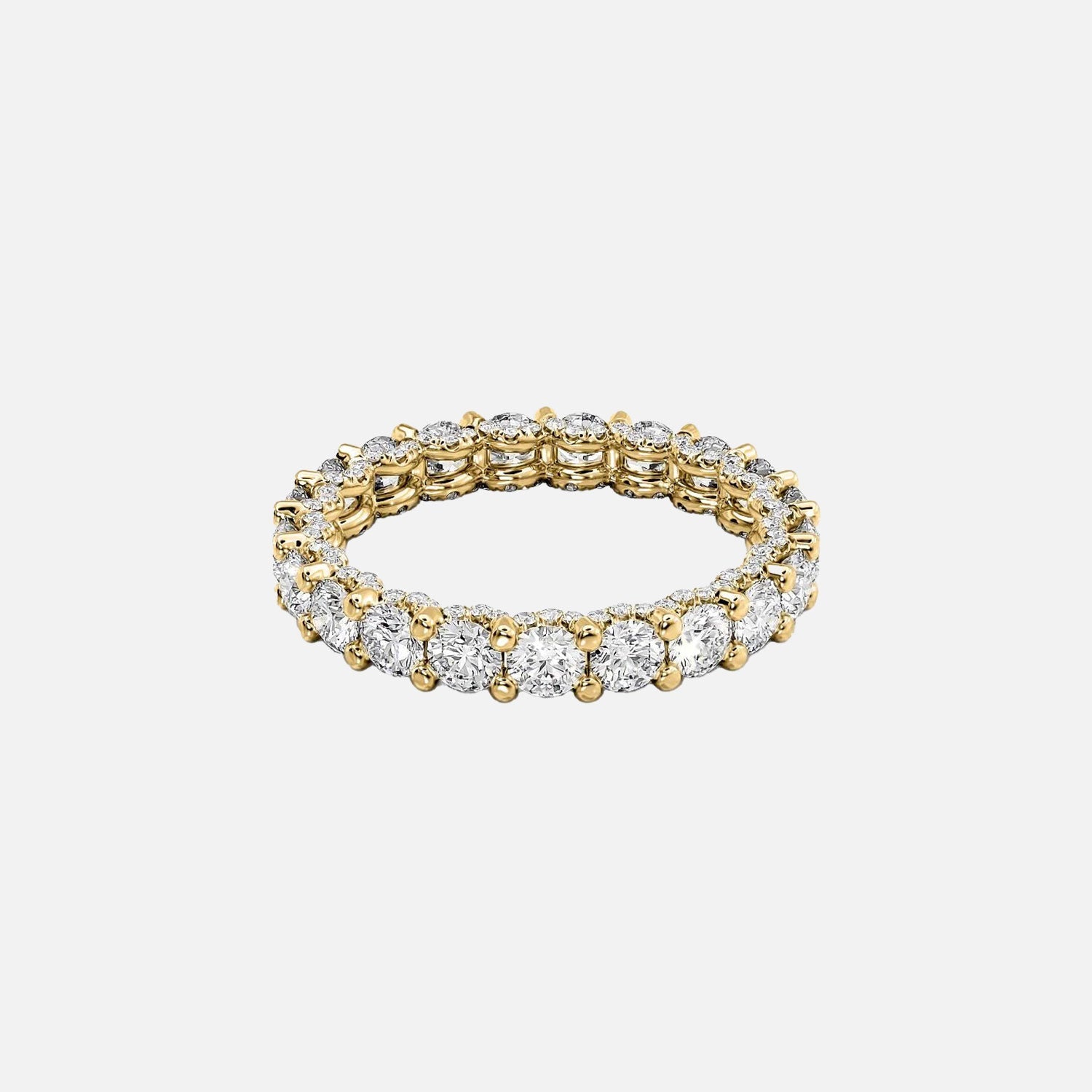 Round U Pave Prong Eternity Ring 14k Yellow Gold 2 3 001