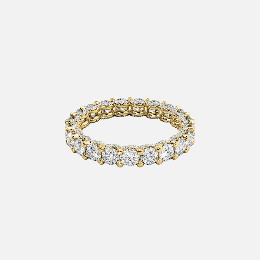 Round U Pave Prong Eternity Ring 14k Yellow Gold 2 3 001
