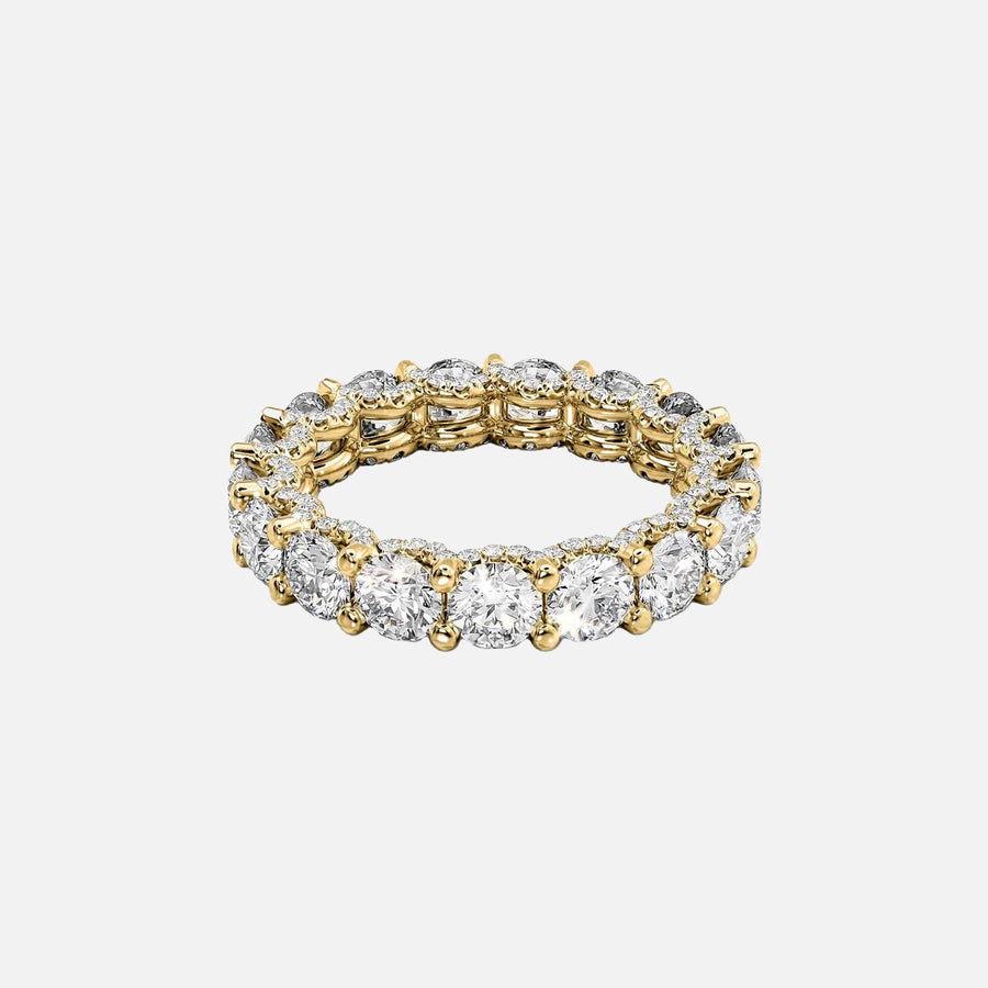 Round U Pave Prong Eternity Ring 14k Yellow Gold 4 3 001