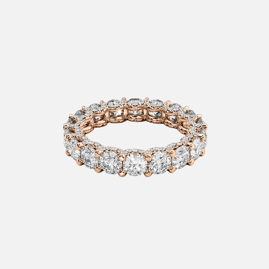  Round U Pave Prong Eternity Ring 18k Rose Gold 3 8 001