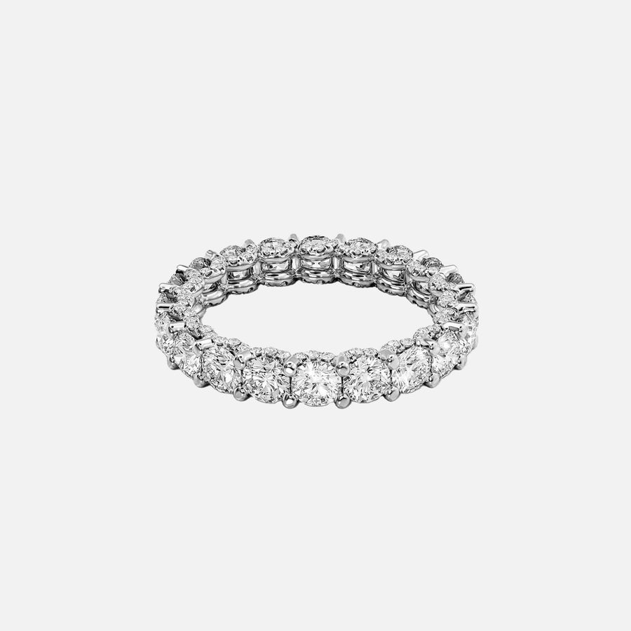  Round U Pave Prong Eternity Ring 18k White Gold 2 8 001