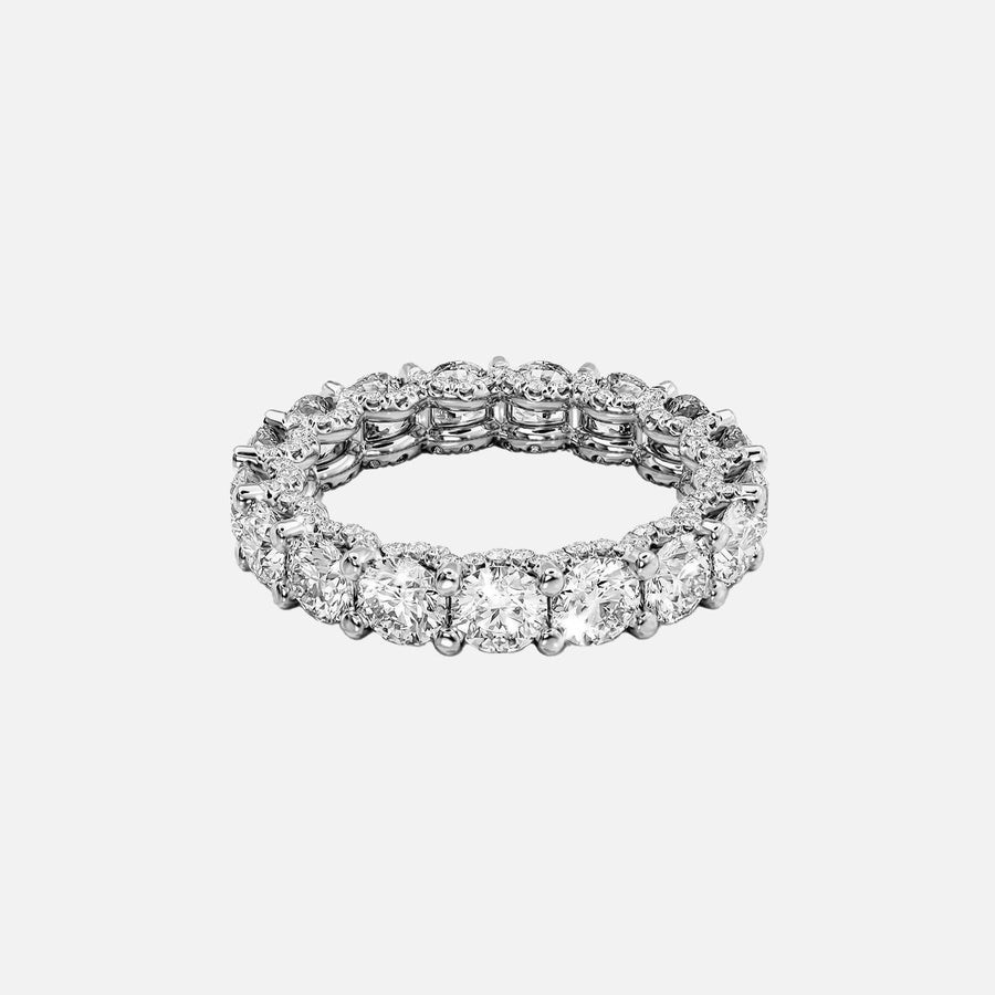  Round U Pave Prong Eternity Ring 18k White Gold 4 3 001
