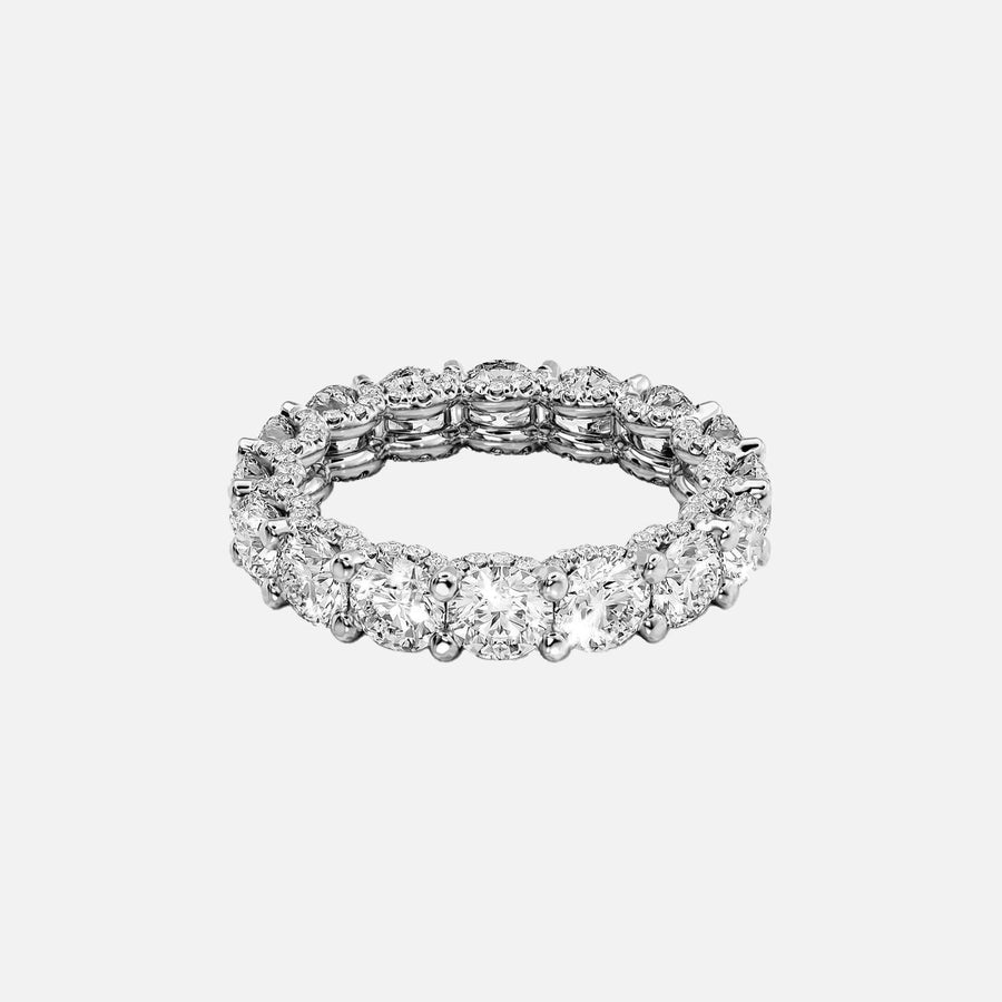  Round U Pave Prong Eternity Ring 18k White Gold 4 8 001