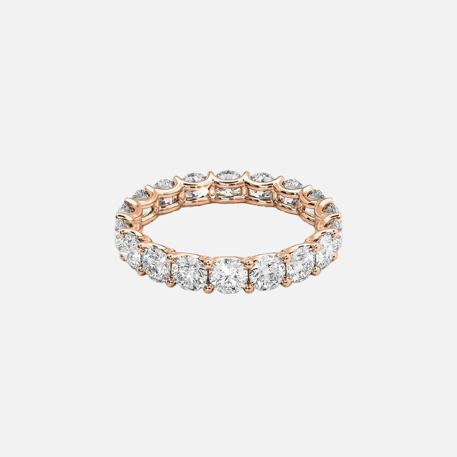  Round U Prong Eternity Ring 14k Rose Gold 3 5 001