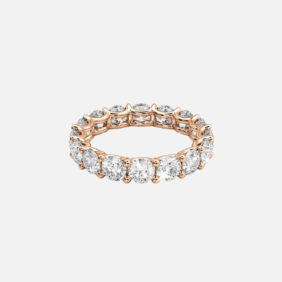  Round U Prong Eternity Ring 14k Rose Gold 4 0 001