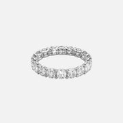  Round U Prong Eternity Ring 14k White Gold 3 5 001