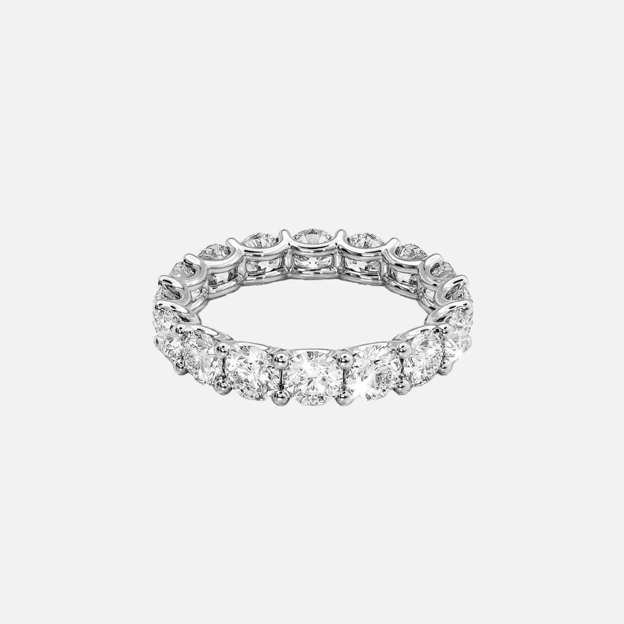 Round U Prong Eternity Ring 14k White Gold 4 0 001