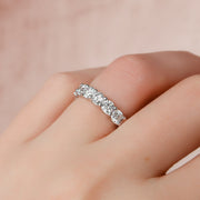 Round U Prong Eternity Ring 14k White Gold 4 0 003