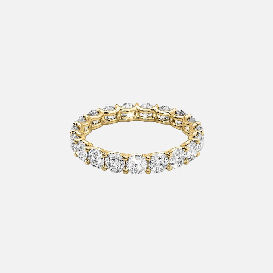  Round U Prong Eternity Ring 14k Yellow Gold 2 5 001