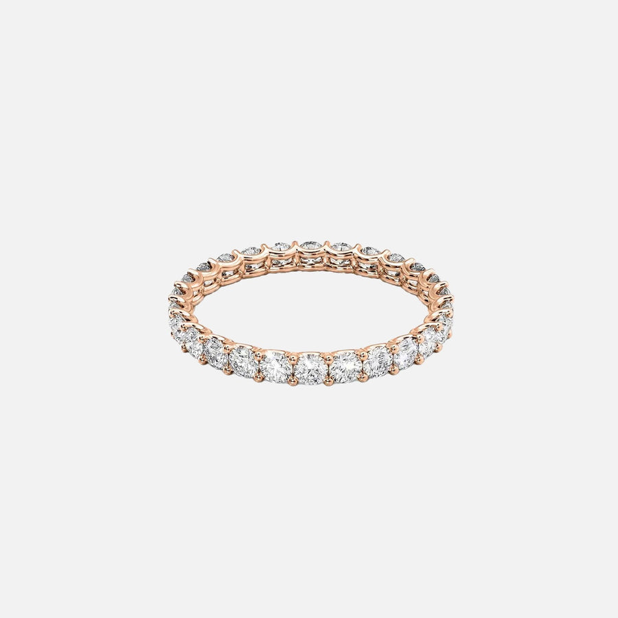  Round U Prong Eternity Ring 18k Rose Gold 1 2 001