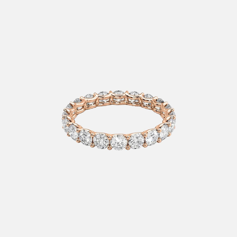  Round U Prong Eternity Ring 18k Rose Gold 2 0 001