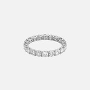  Round U Prong Eternity Ring 18k White Gold 2 0 001