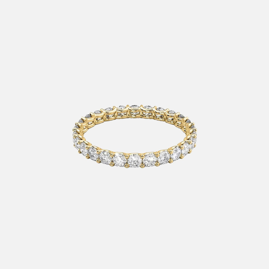  Round U Prong Eternity Ring 18k Yellow Gold 1 2 001