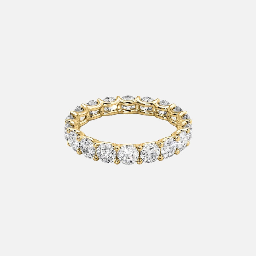  Round U Prong Eternity Ring 18k Yellow Gold 3 5 001