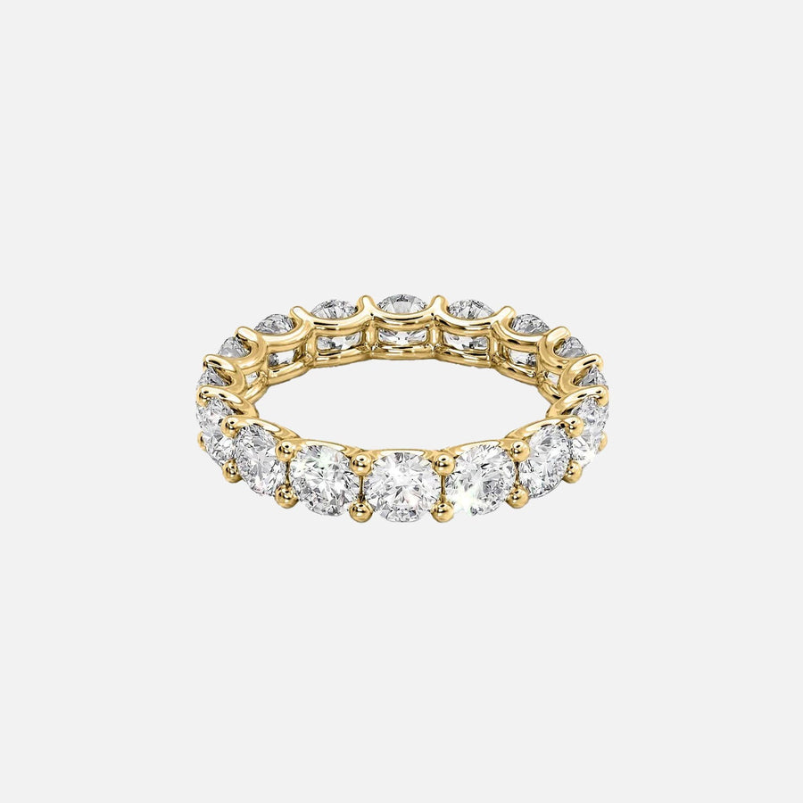  Round U Prong Eternity Ring 18k Yellow Gold 4 0 001