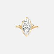 The Vintage Royal Marquise Solitaire Moissanite Ring - KNT - Engagement Rings, Wedding Bands & Fine Jewelry