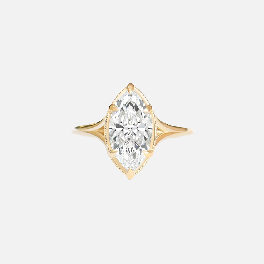 The Vintage Royal Marquise Solitaire Moissanite Ring - KNT - Engagement Rings, Wedding Bands & Fine Jewelry