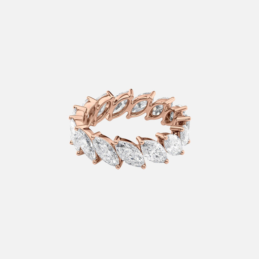  Slanted Marquise Eternity Ring 14k Rose Gold 5 0 001