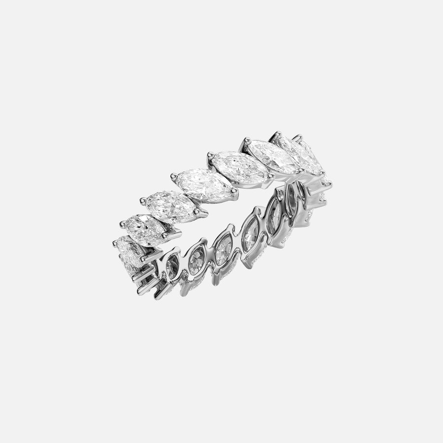  Slanted Marquise Eternity Ring 14k White Gold 3 5 002