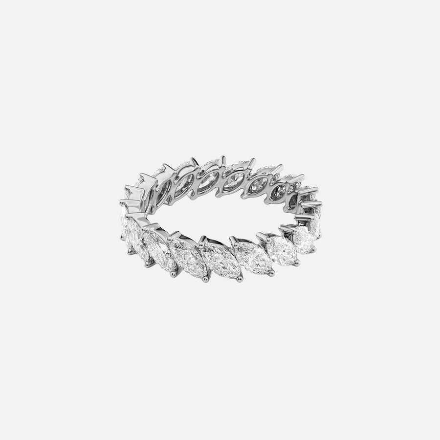  Slanted Marquise Eternity Ring 18k White Gold 3 0 001
