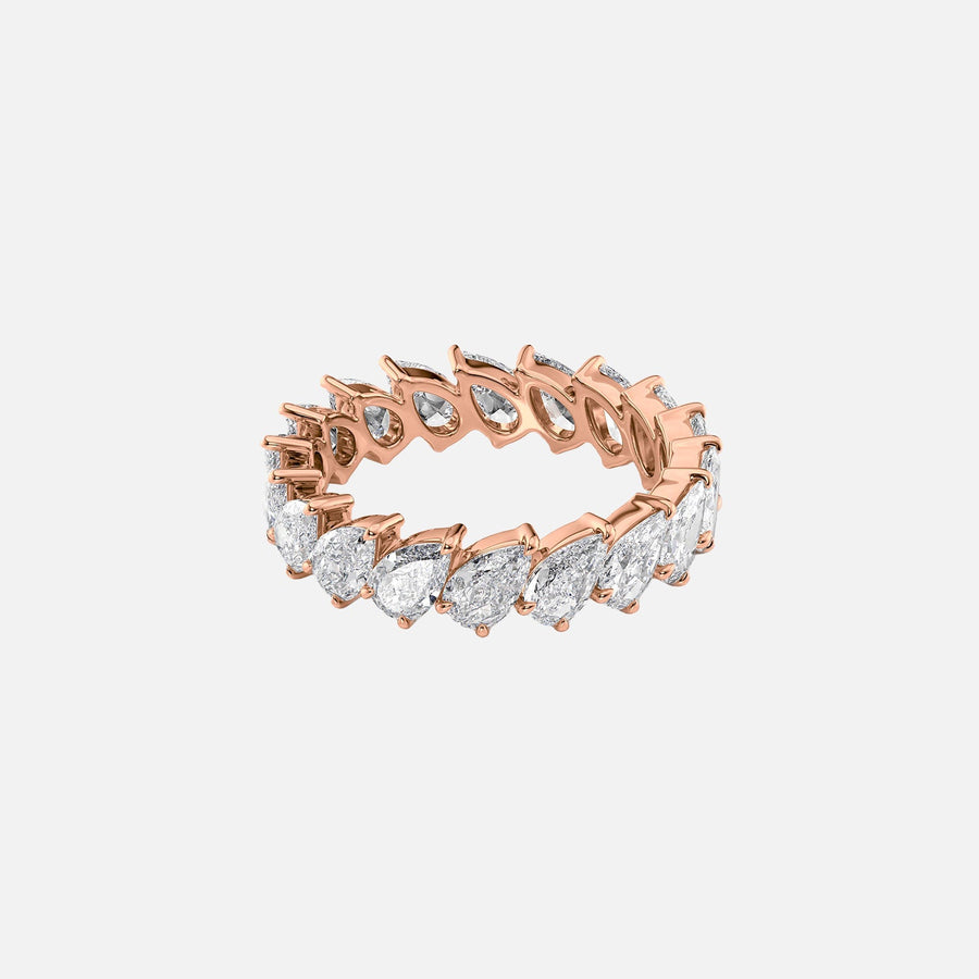 Slanted Pear Eternity Ring 14k Rose Gold 3 5 001