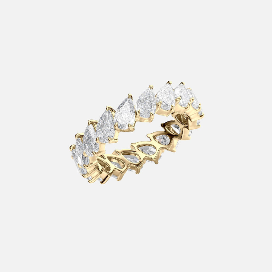  Slanted Pear Eternity Ring 14k Yellow Gold 3 5 002