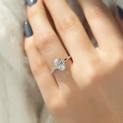 The Hidden Halo Sofia Oval Solitaire Moissanite Ring - KNT - Engagement Rings, Wedding Bands & Fine Jewelry