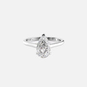 The Hidden Halo Sofia Pear Solitaire Moissanite Ring - KNT - Engagement Rings, Wedding Bands & Fine Jewelry