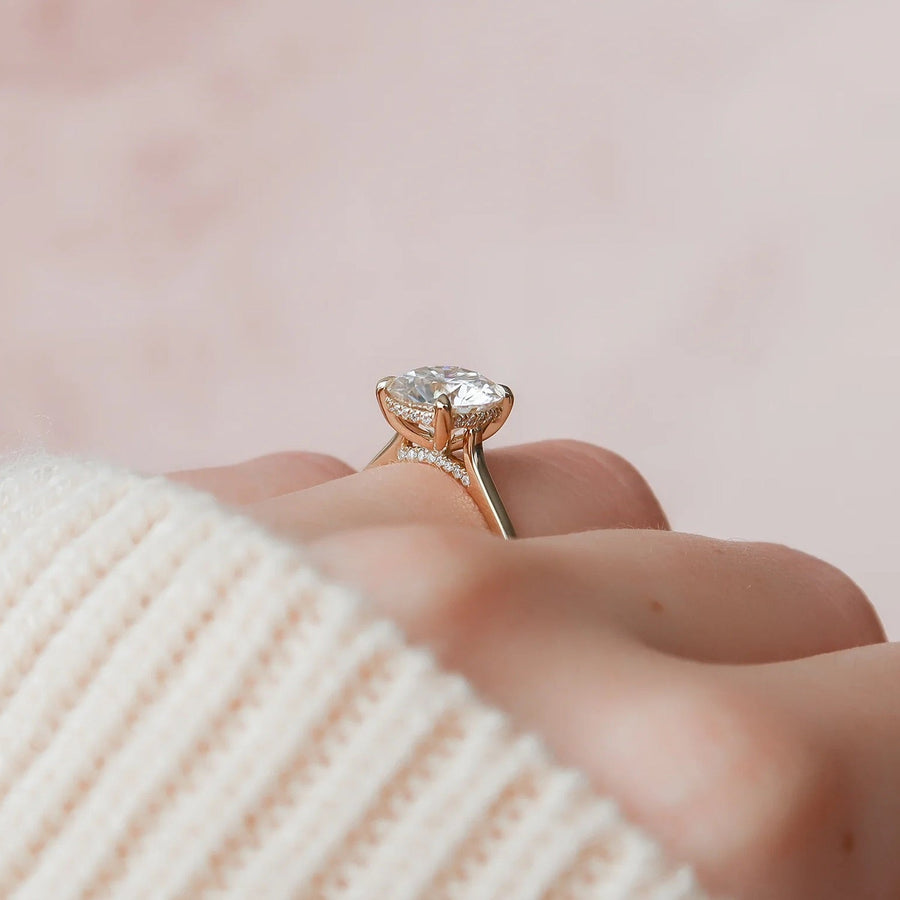 The Hidden Halo Sofia Round Solitaire Moissanite Ring - KNT - Engagement Rings, Wedding Bands & Fine Jewelry