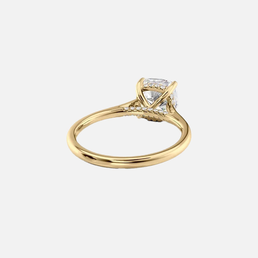 The Hidden Halo Sofia Cushion Solitaire Moissanite Ring - KNT - Engagement Rings, Wedding Bands & Fine Jewelry