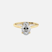 The Hidden Halo Sofia Oval Solitaire Moissanite Ring - KNT - Engagement Rings, Wedding Bands & Fine Jewelry