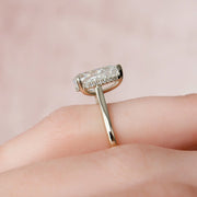 The Hidden Halo Sofia Pear Solitaire Moissanite Ring - KNT - Engagement Rings, Wedding Bands & Fine Jewelry