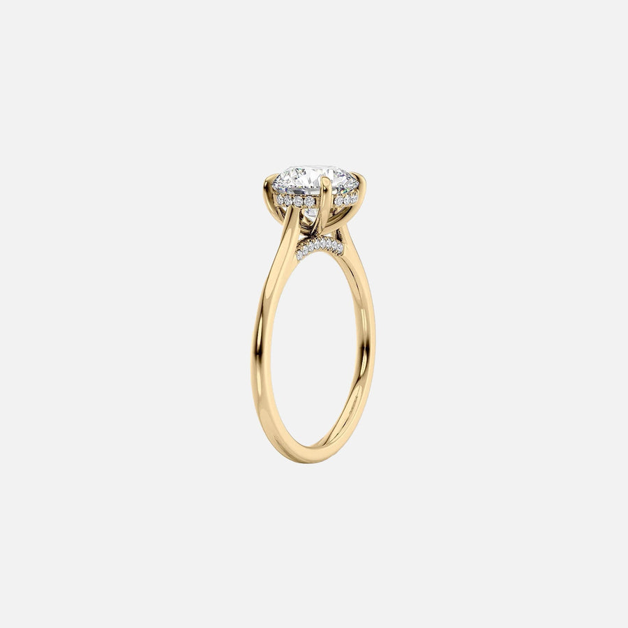 The Hidden Halo Sofia Princess Solitaire Moissanite Ring - KNT - Engagement Rings, Wedding Bands & Fine Jewelry