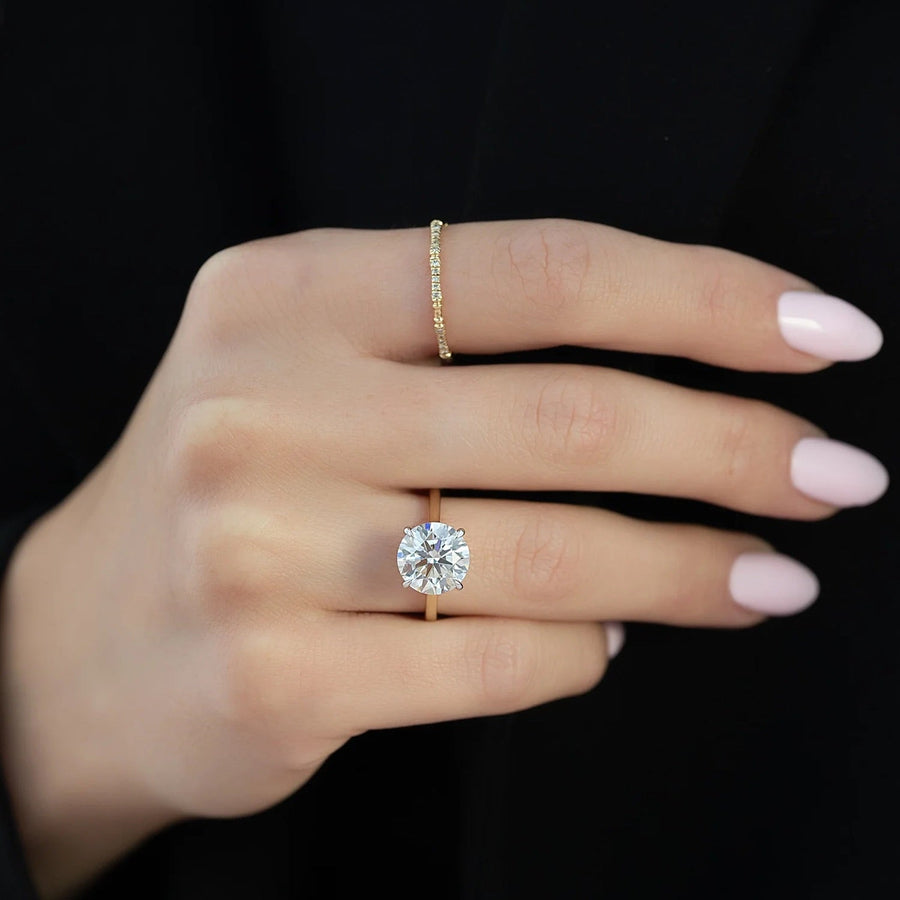 The Hidden Halo Sofia Round Solitaire Moissanite Ring - KNT - Engagement Rings, Wedding Bands & Fine Jewelry