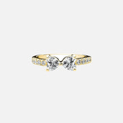 The Pave Sparkle Bow Heart Moissanite Ring - KNT - Engagement Rings, Wedding Bands & Fine Jewelry