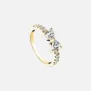 The Pave Sparkle Bow Heart Moissanite Ring - KNT - Engagement Rings, Wedding Bands & Fine Jewelry