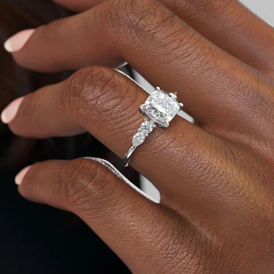  The Abigail Cushion Lab Diamond Ring 18k White Gold 005 Final
